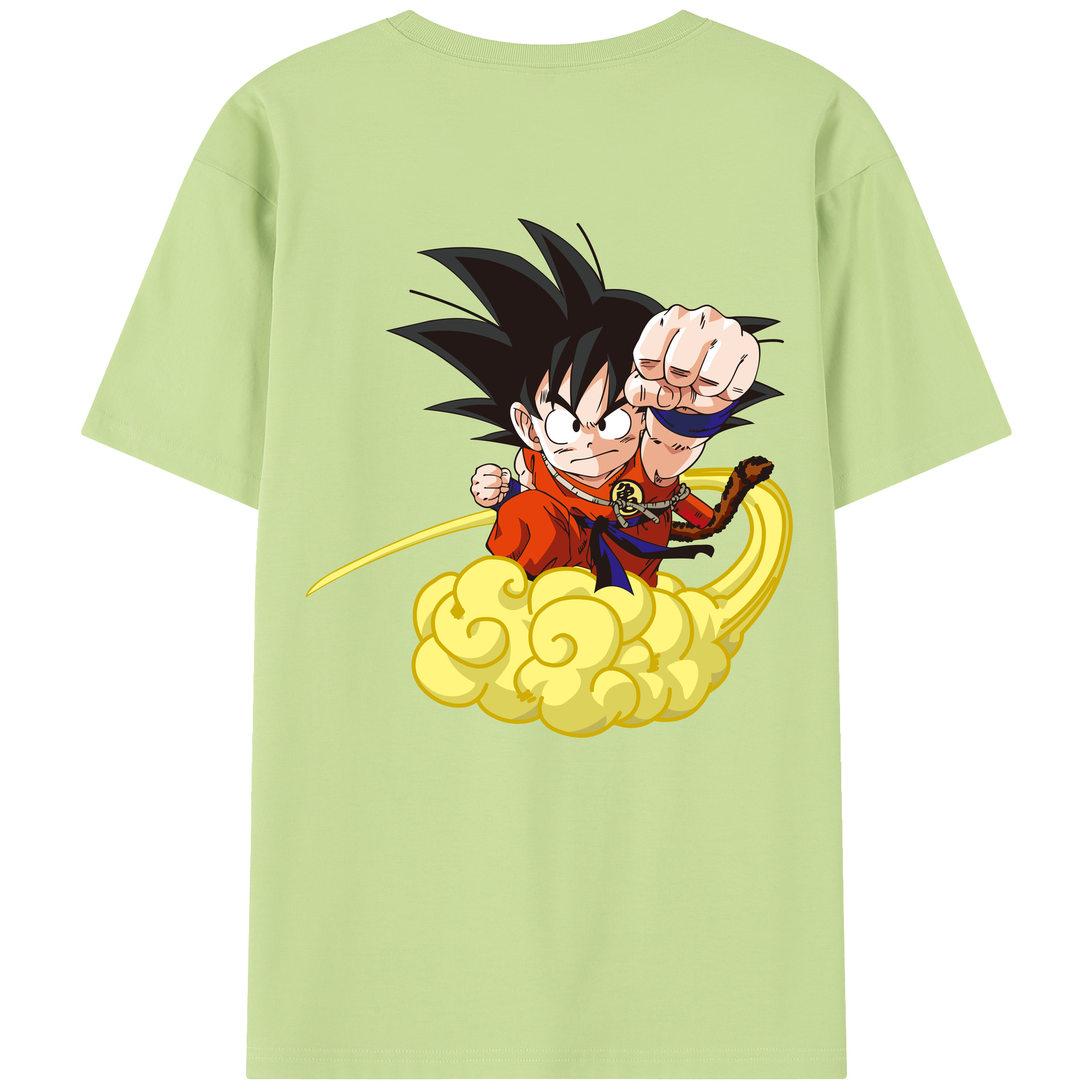 （画像用） ドラゴンボール 孫悟空（そん ごくう）Son Goku カカロット DRAGON BALL Kakarotto 綿100％半袖Tシャツ（背面プリント）